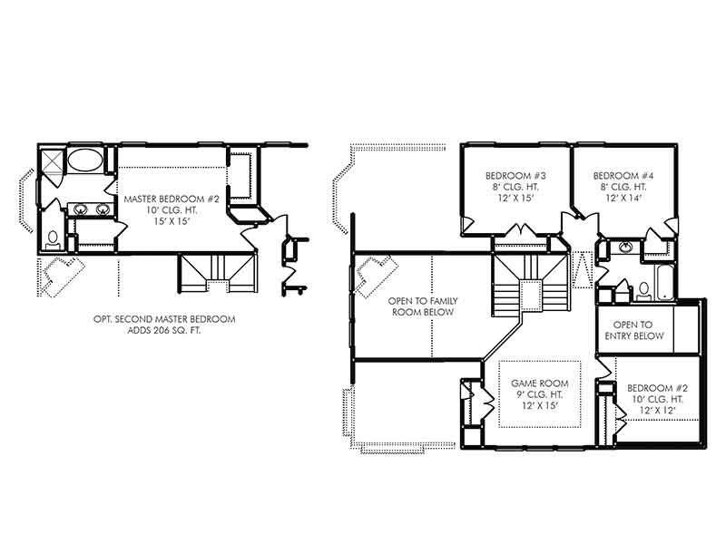 Chester Floor Plan - Second Floor - Optional Addition